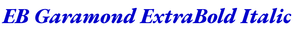 EB Garamond ExtraBold Italic fonte